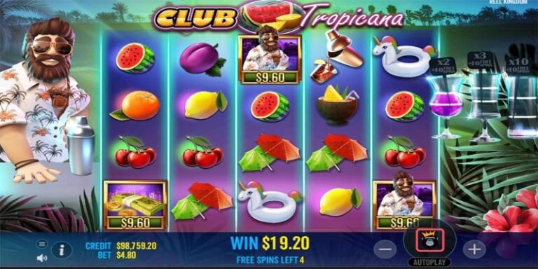 Unlock Tropical Riches with Club Tropicana Happy Hour Slot Fun!